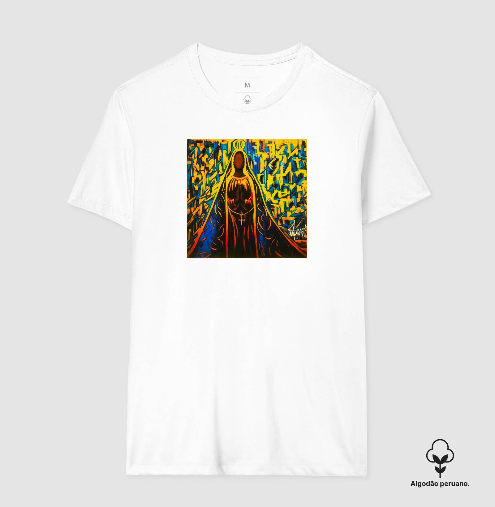 Camiseta Algodão Peruano Nossa Senhora Arte Sacra - Imagem 6
