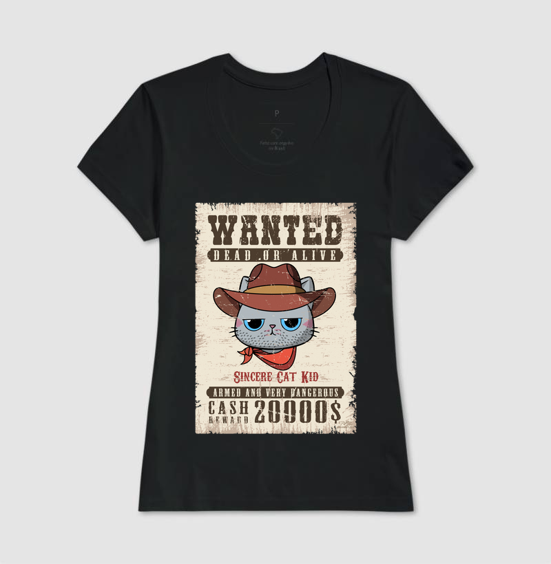 Camiseta Wanted Cat Kid - Imagem 3