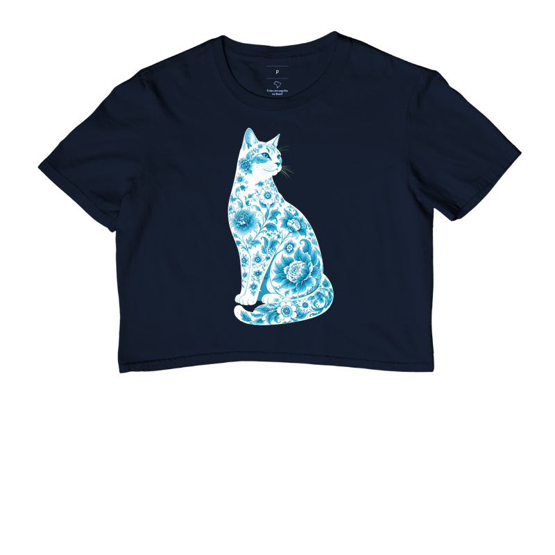 Gato Floral Azul - Imagem 4