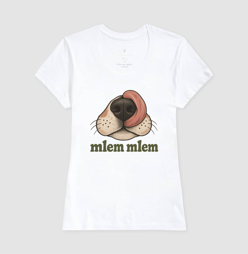 Camiseta Cachorro Feliz "mlem mlem" | Pet Lover | Pelo & Pano - Imagem 5
