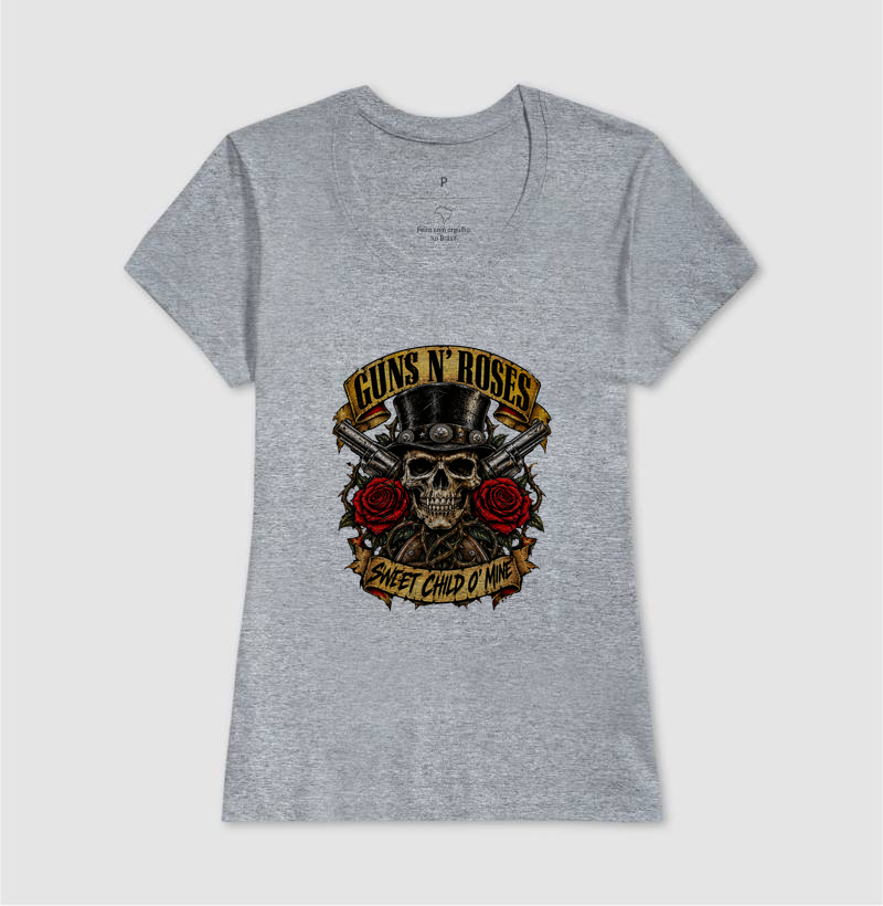 Camiseta Rock Caveira e Rosas Vintage – Skull Rock Rebelde - Imagem 9
