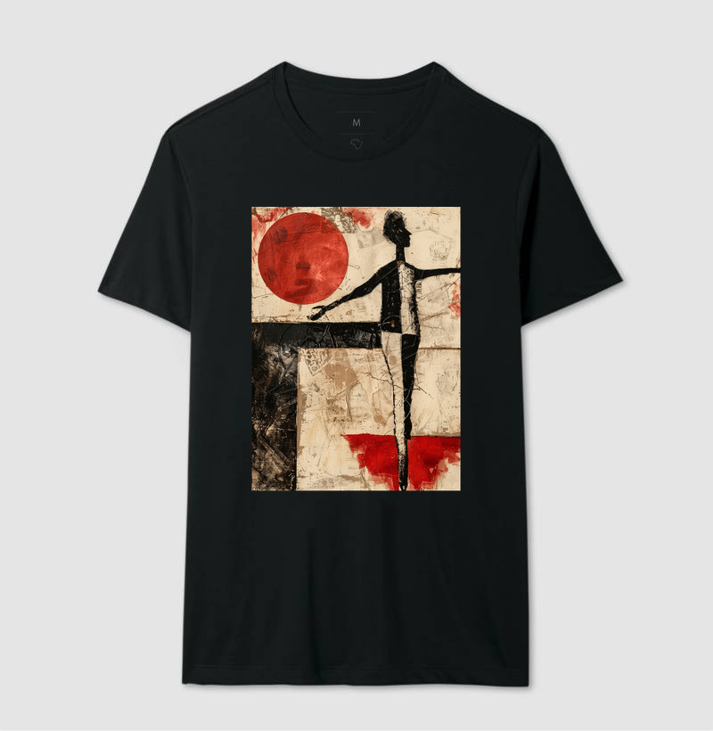 Camiseta Kurt Schwitters Geométrica Sol Vermelho - Imagem 2