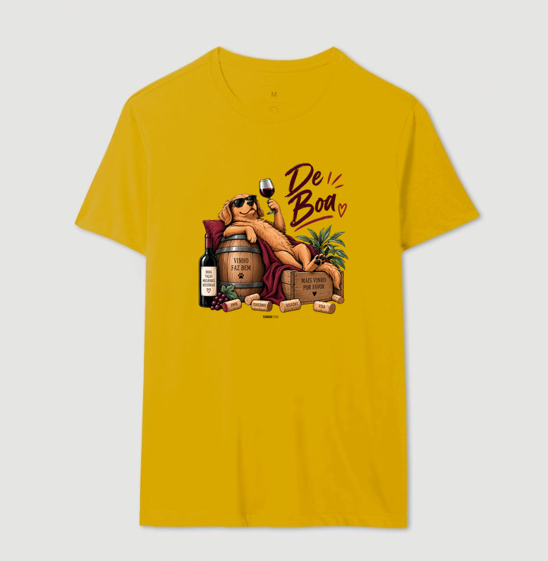 Camiseta “De Boa” Cachorro com Vinho – Lifestyle Relax - Imagem 12