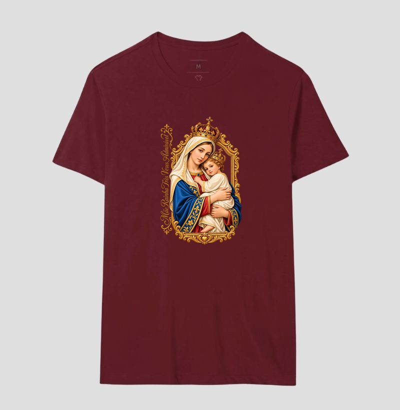 Camiseta Mãe Rainha Três Vezes Admirável Com Menino Jesus - Imagem 16