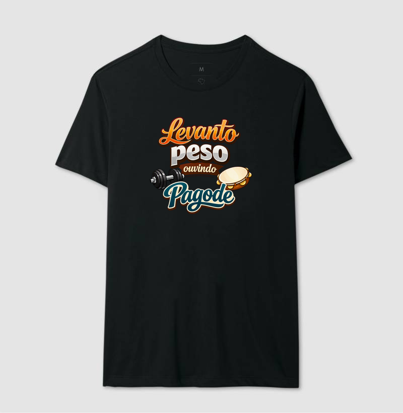 camiseta levanto peso ouvindo pagode - Imagem 2