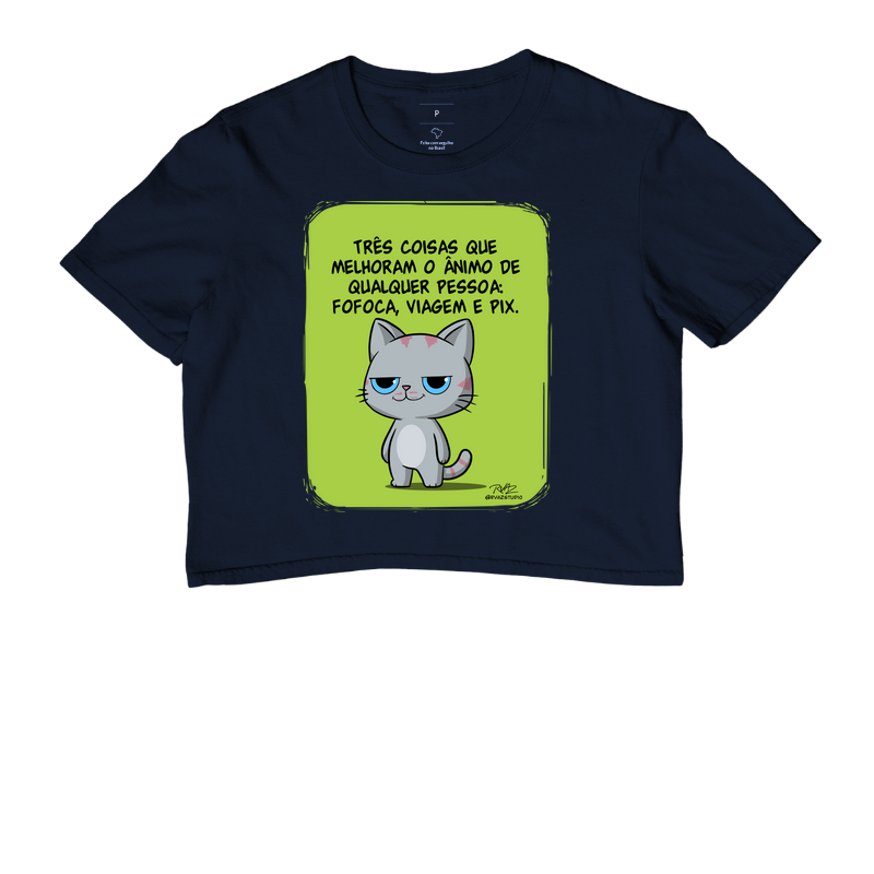 Camiseta Gato Sincero Fofoca Viagem e Pix - Imagem 4