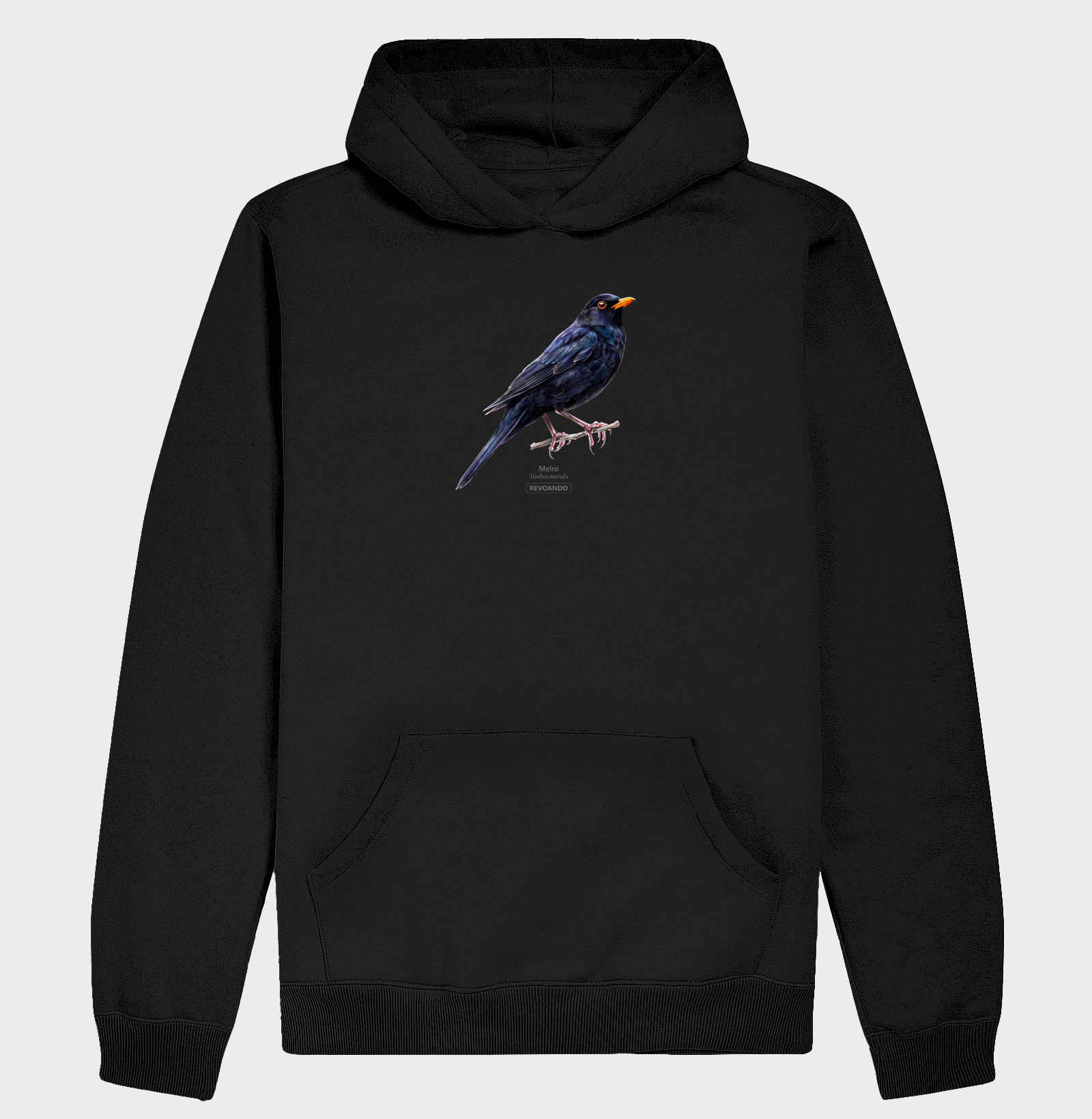 Traços Alados - Melro - Moletom Hoodie - Imagem 4