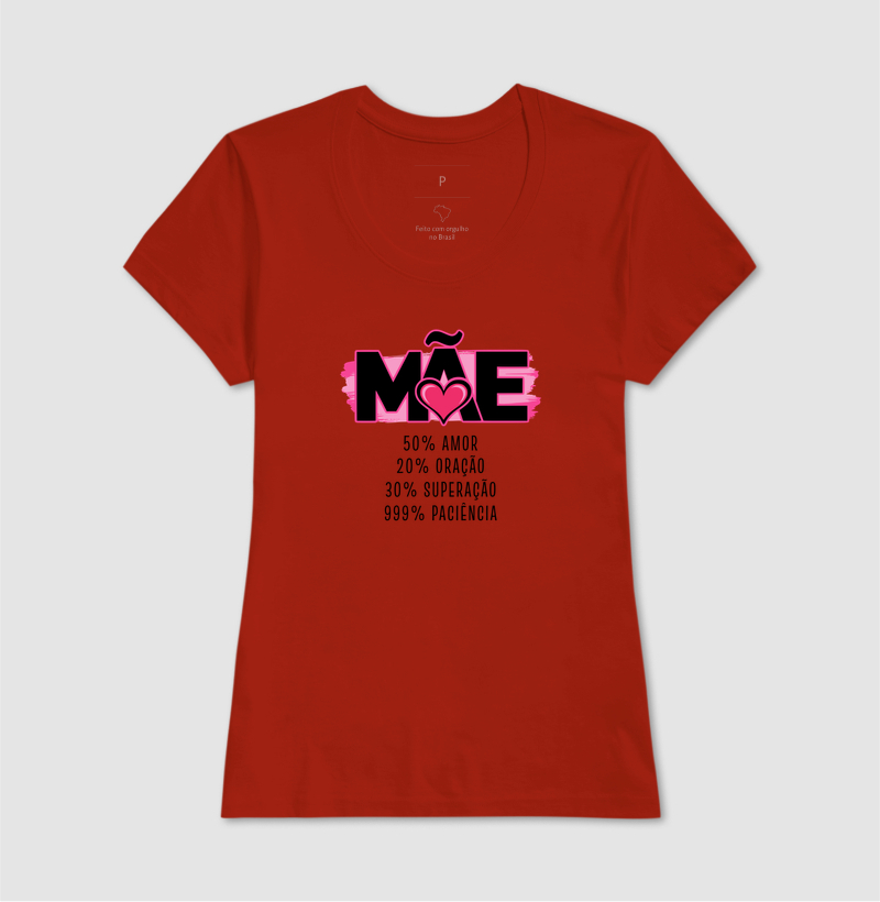 Camiseta Feminina Acinturada 100% Mãe - Imagem 6