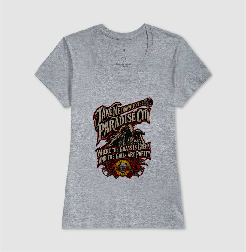 Camiseta Rock Paradise City – Guitarra e Rosas | Iron Malte - Imagem 9