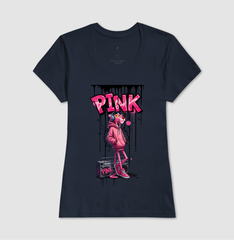 Camiseta Pantera Cor de Rosa Rap - Imagem 7