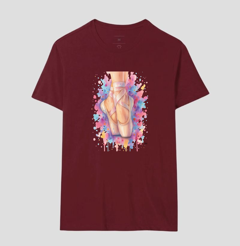 Camiseta Algodão Premium - Bailarina Aquarela  - Imagem 18