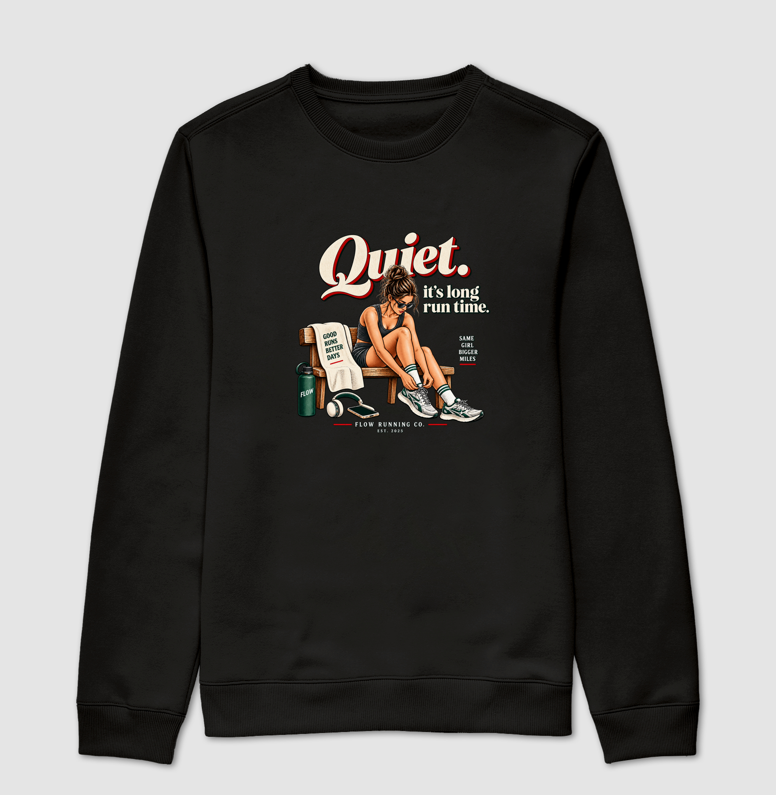 Moletom Corrida - Quiet, It's Long Run Time - Imagem 4