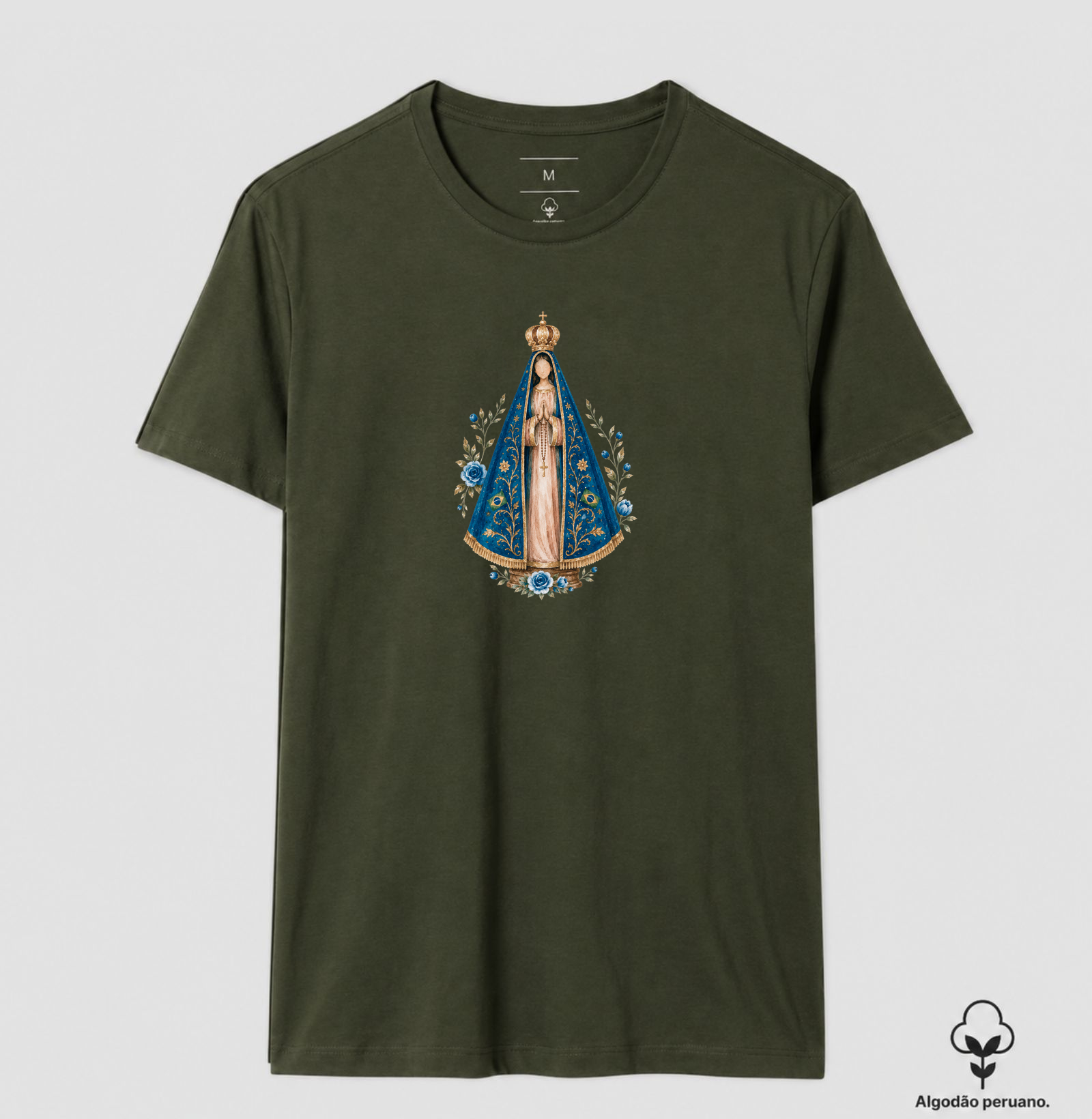Tshirt N. Sra Aparecida Aquarela - Premium - Imagem 8