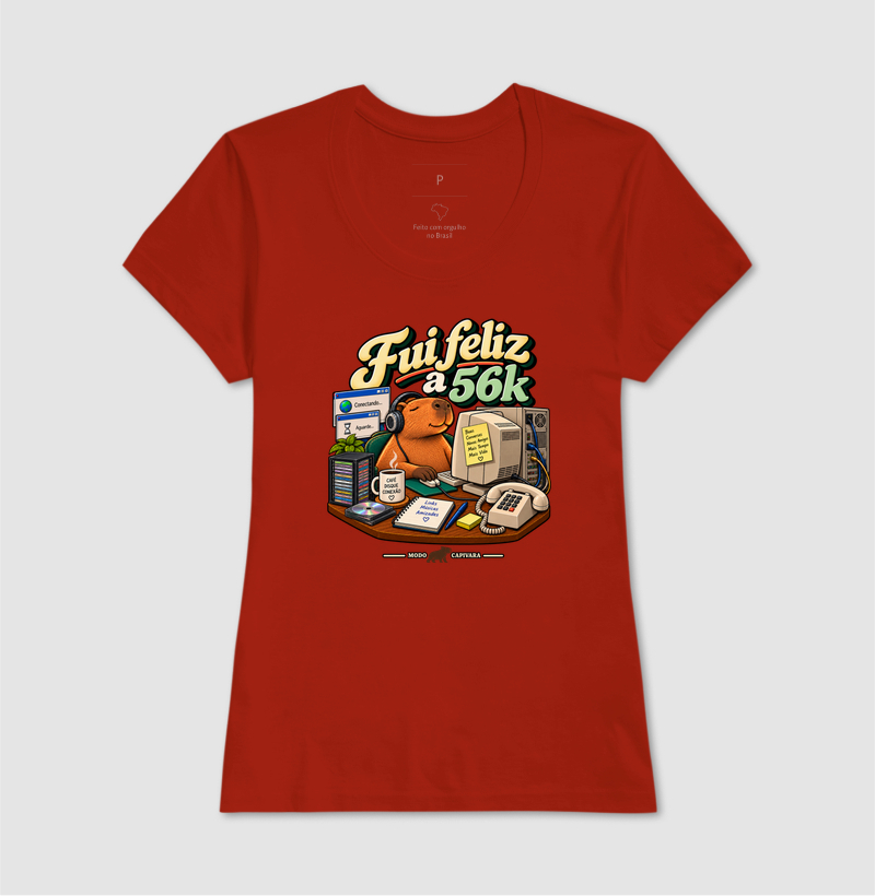 FUI FELIZ A 56K - Modo capivara - Camiseta - Imagem 13