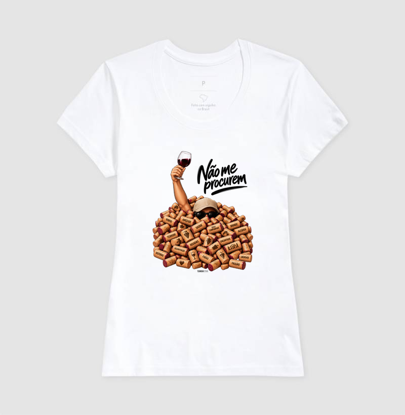 Camiseta “Não Me Procurem” – Wine Lifestyle - Versão Boné - Imagem 5