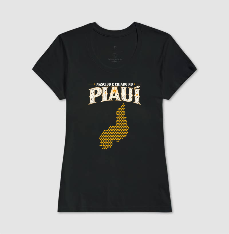 Camiseta Nascido e Criado no Piauí | OxenteWear - Imagem 3