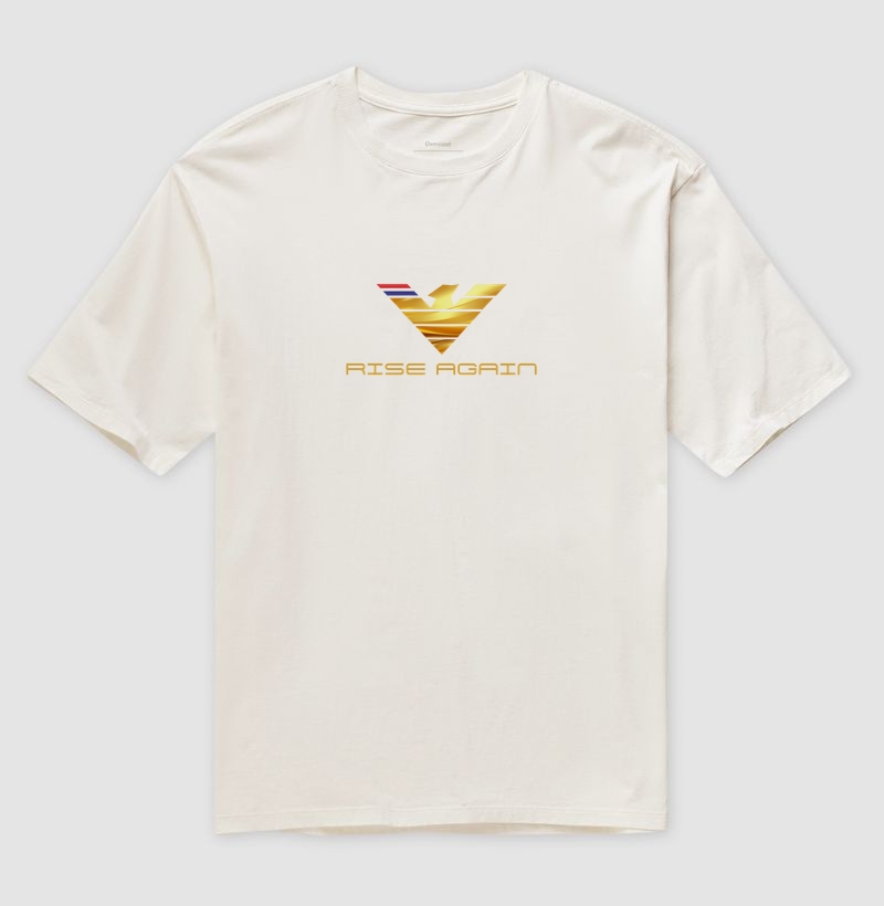 👑🦅 RISE AGAIN GOLD | A Grandeza de se Levantar Mais Forte  A estampa RISE AGAIN GOLD é uma verdadeira celebração da força, da superação e da mentalidade vencedora. Com uma imponente águia dourada no centro da composição, a arte simboliza liderança, liberdade e a capacidade de renascer diante dos desafios com ainda mais poder e determinação. - Imagem 4