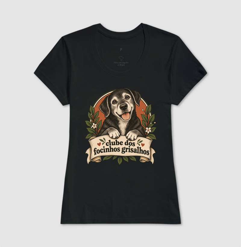 Camiseta Cachorro Idoso "clube dos focinhos grisalhos" | Pelo & Pano - Imagem 3