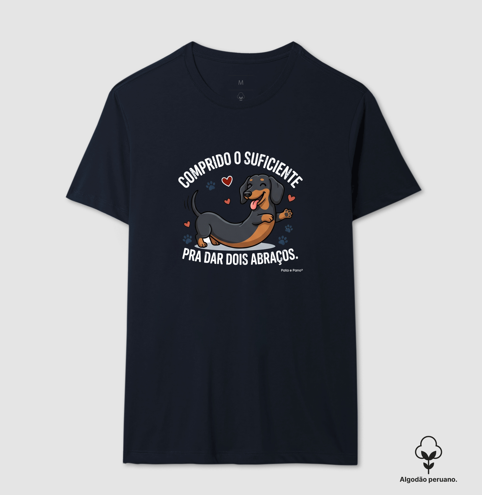 CAMISETA ALGODÃO PERUANO DACHSHUND ABRAÇOS - Imagem 9