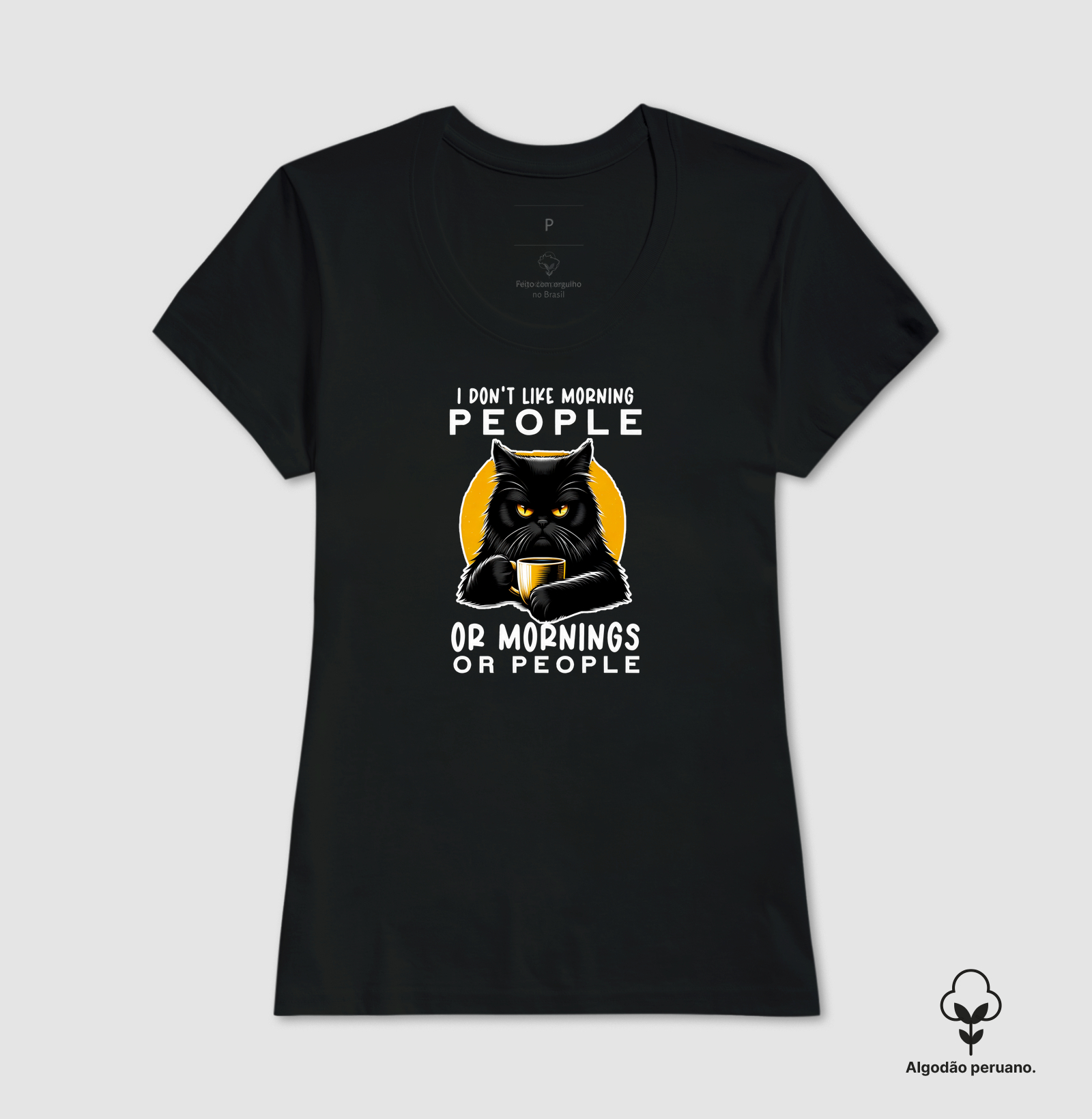 Camiseta Algodão Peruano Acordei e Me Arrependi - Imagem 3