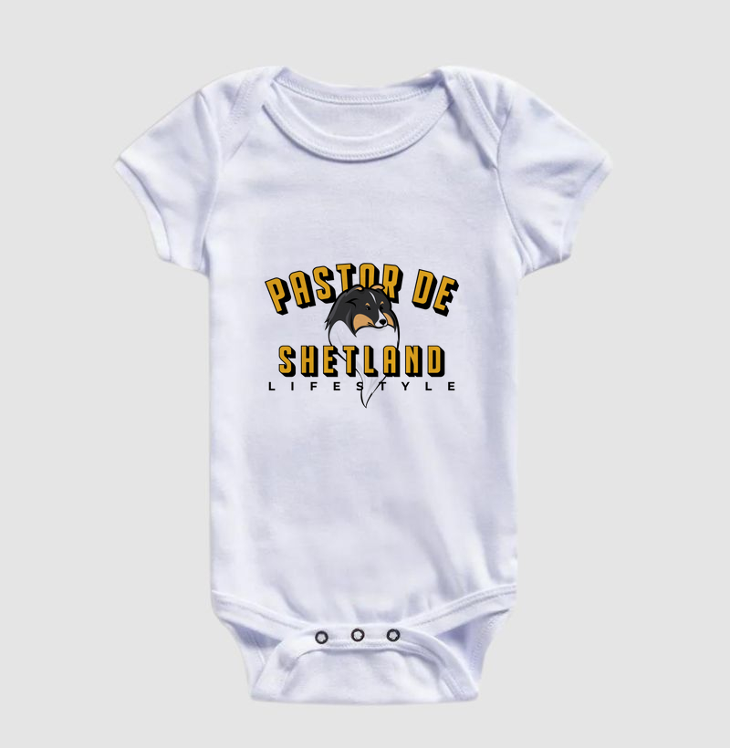 Rosto Pastor de Shetland 02 - Body Infantil