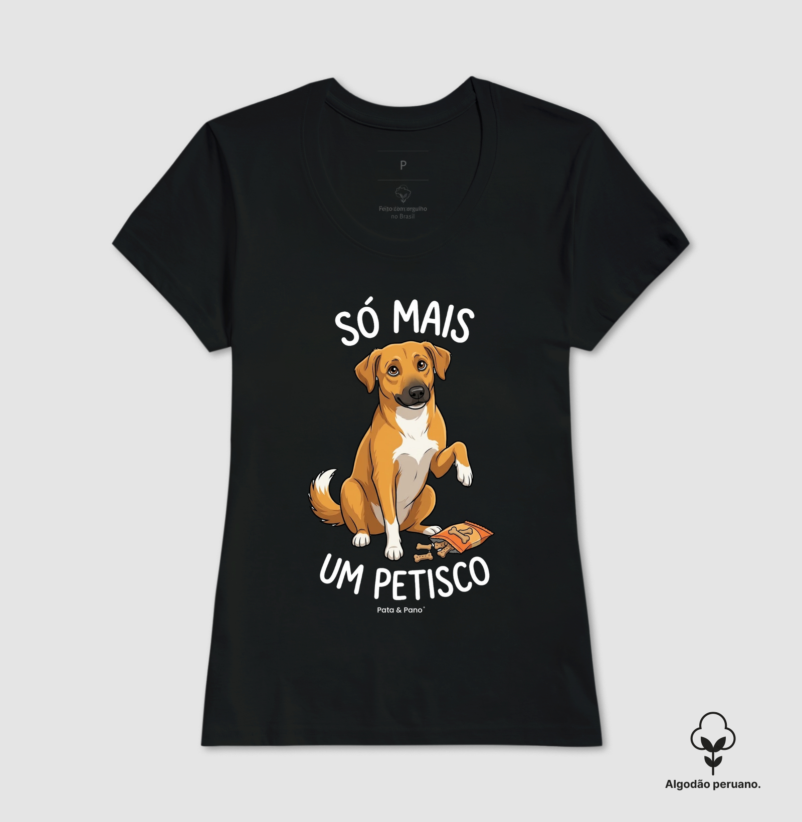 CAMISETA ALGODÃO PERUANO VIRA-LATA PETISCO - Imagem 4