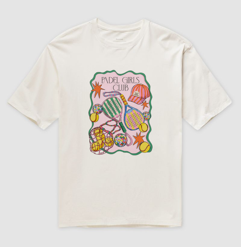 Camiseta Feminina Padel Girls Club Oversized - Imagem 7