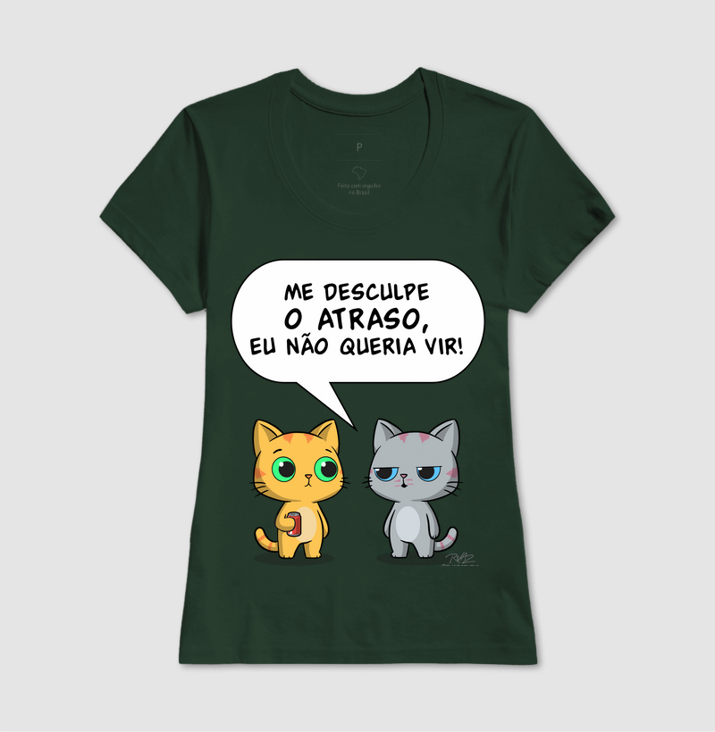 Camiseta Gato Sincero Atraso - Imagem 13