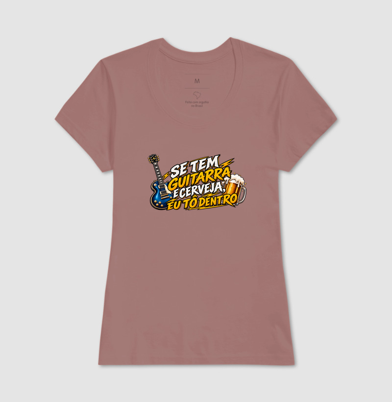 Camiseta Rock “Se Tem Guitarra e Cerveja, Eu Tô Dentro” - Imagem 11