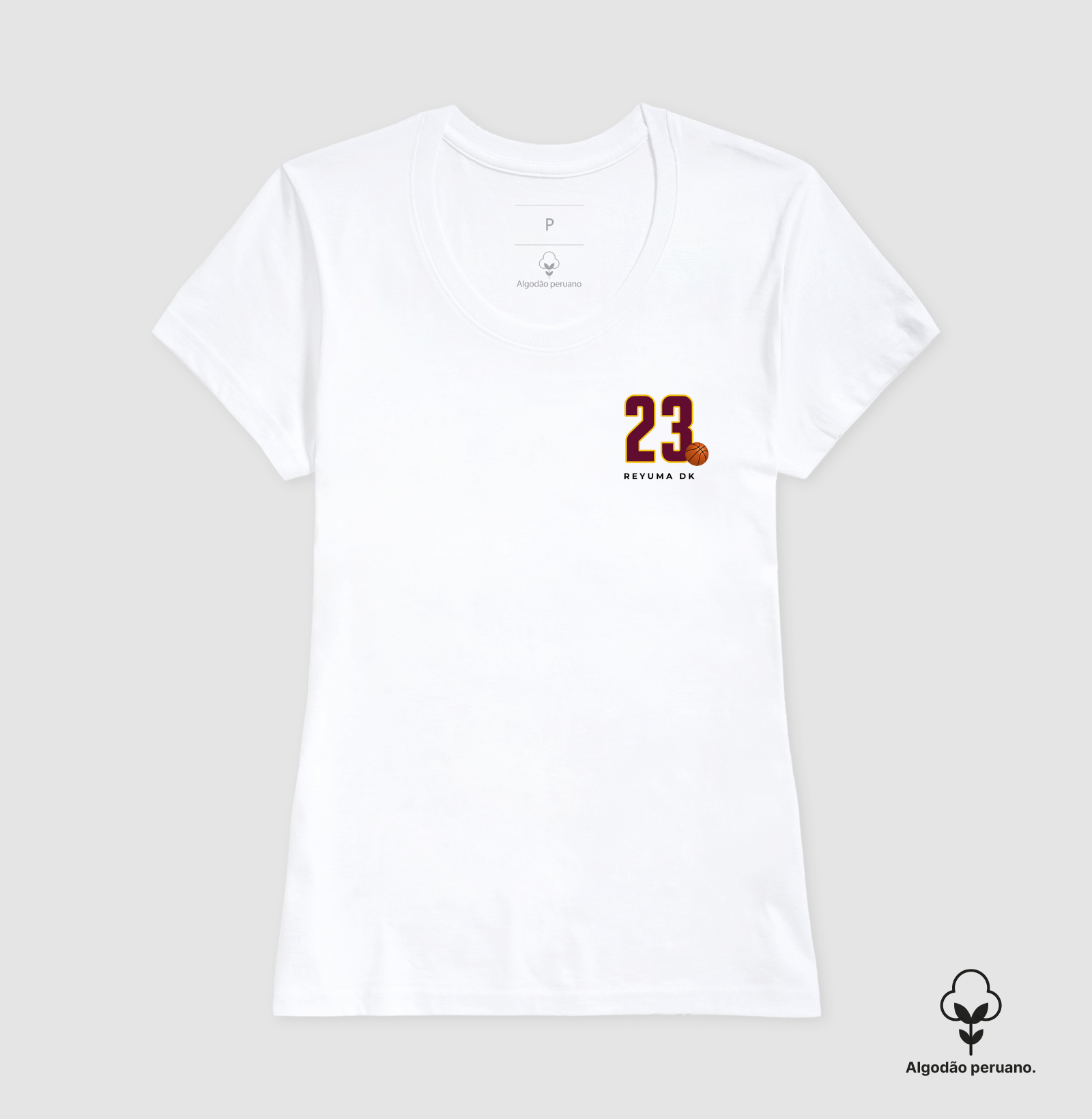 Camiseta Masculina de Algodão Peruano Basquete "23 papai LB" - Imagem 6