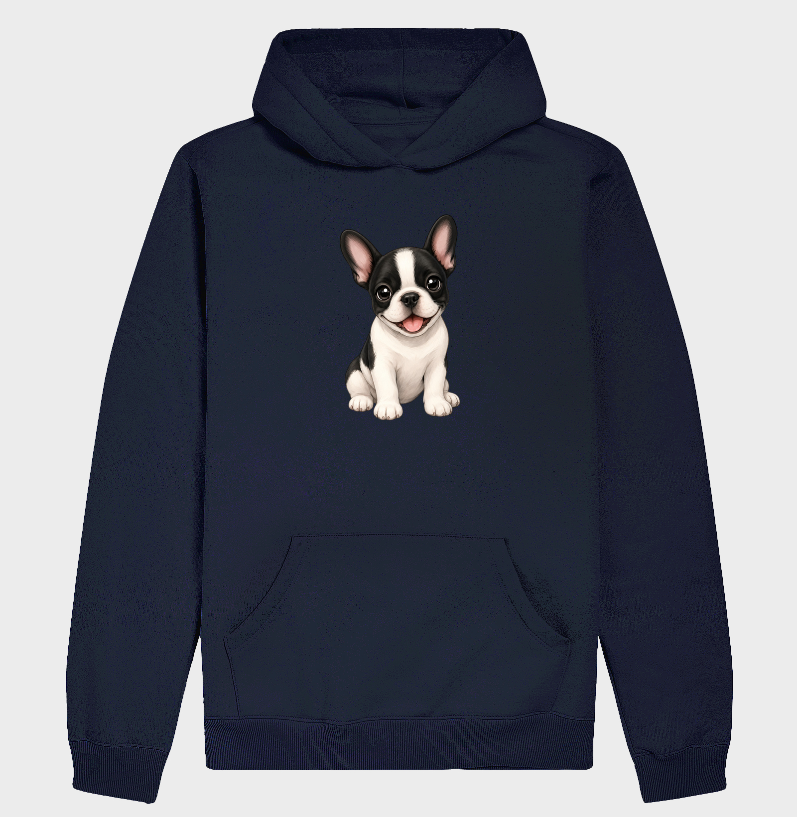 Bulldog (Buldogue) Francês Preto e Branco - Desenho Animado - Imagem 4