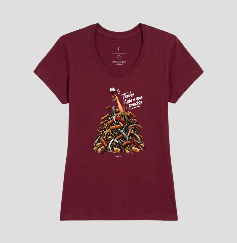 Camiseta “Tenho Tudo o Que Preciso (Mais Vinho)” – Wine Lover - Imagem 17