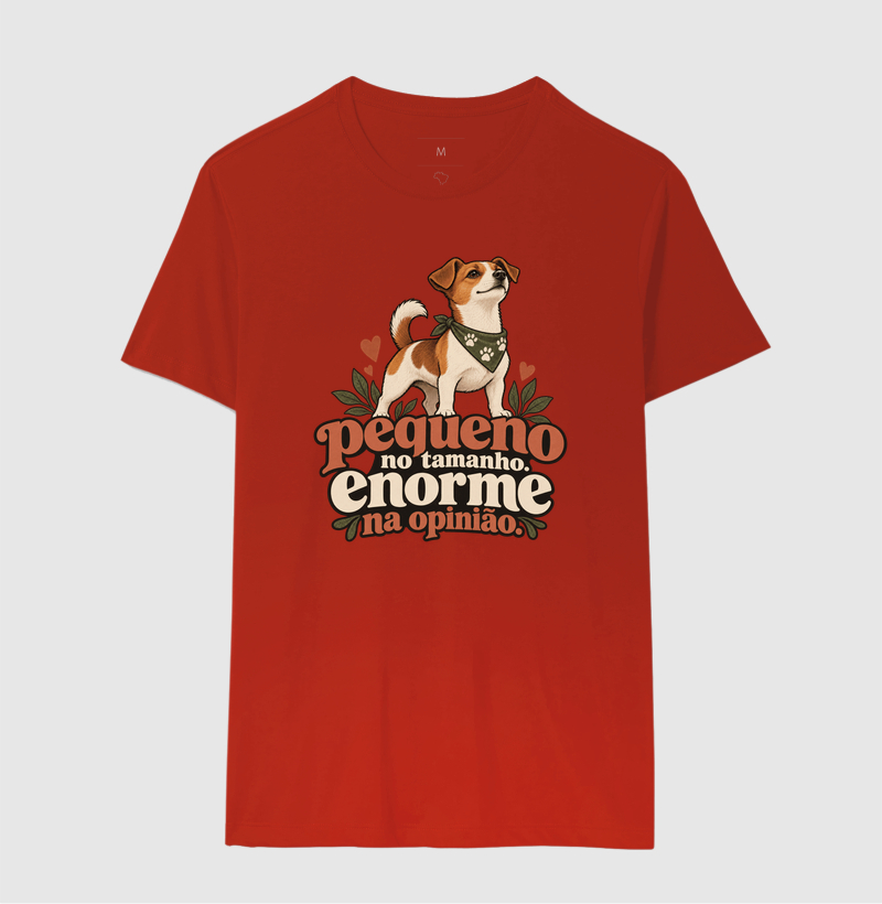 Camiseta Cachorro Pequeno "enorme na opinião" | Pelo & Pano - Imagem 10