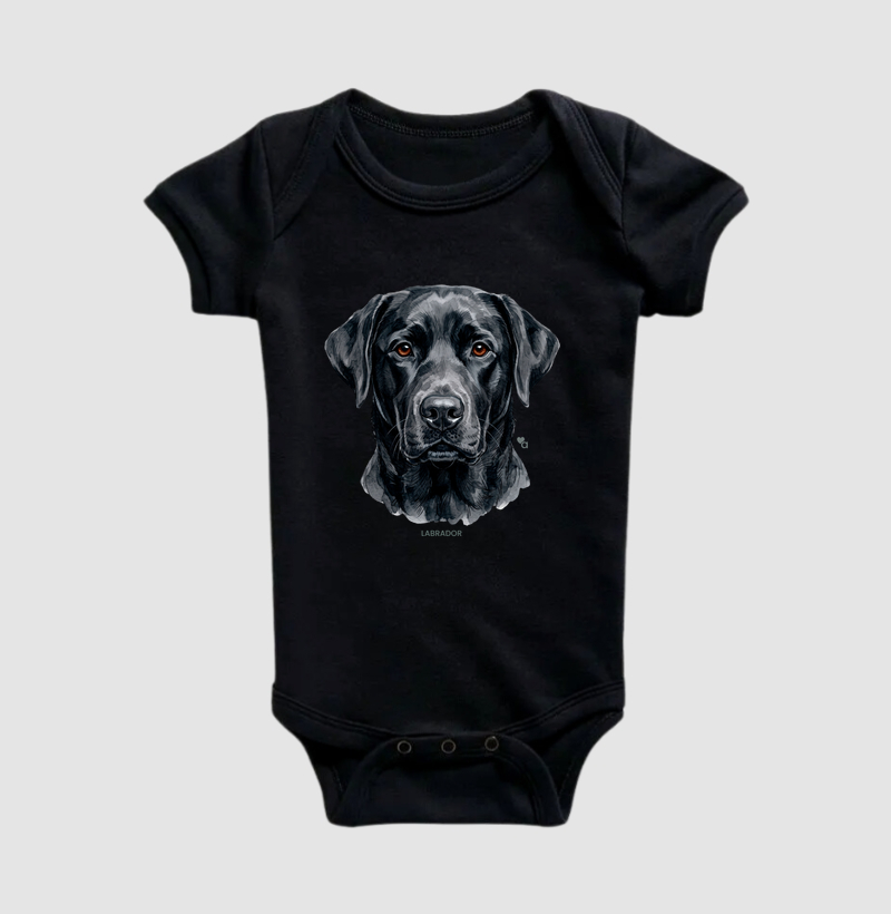 Cães - Labrador preto - Body Infantil - Imagem 4