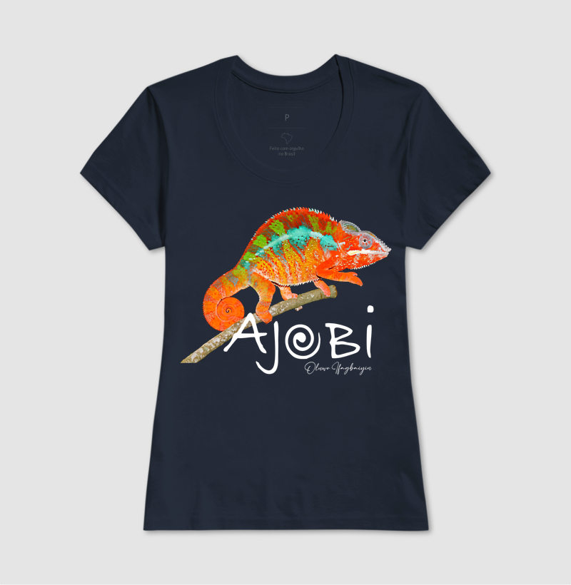 t-shirt 1/2 malha 100% algodão 30.1 penteada Ajobi Camaleão - Imagem 7