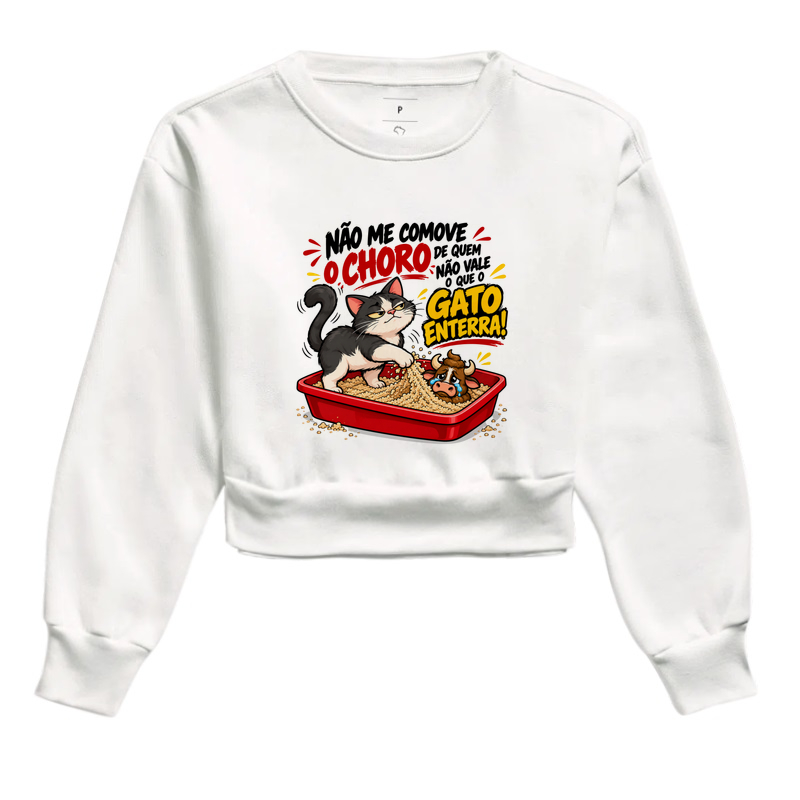 Cropped Moletom Gato Poop - Imagem 3