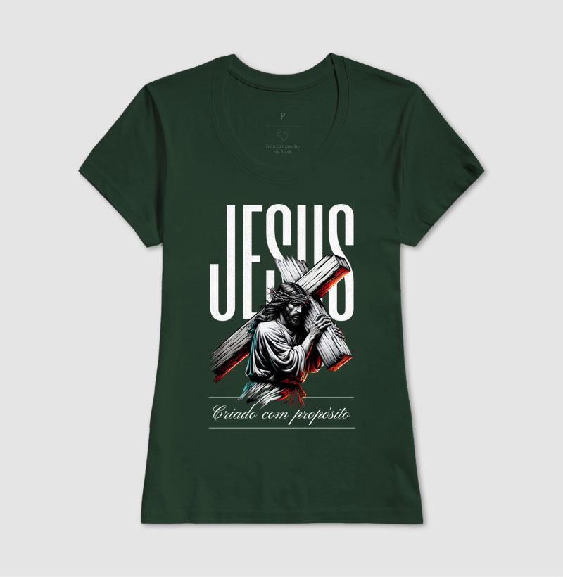 Camiseta Feminina Acinturada Criado Com Propósito - Imagem 5