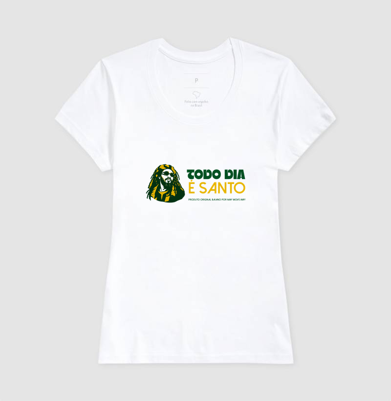 Camiseta Todo dia é santo! Coleção Reggae.  Masculino e feminino. Algodão Premium. - Imagem 8