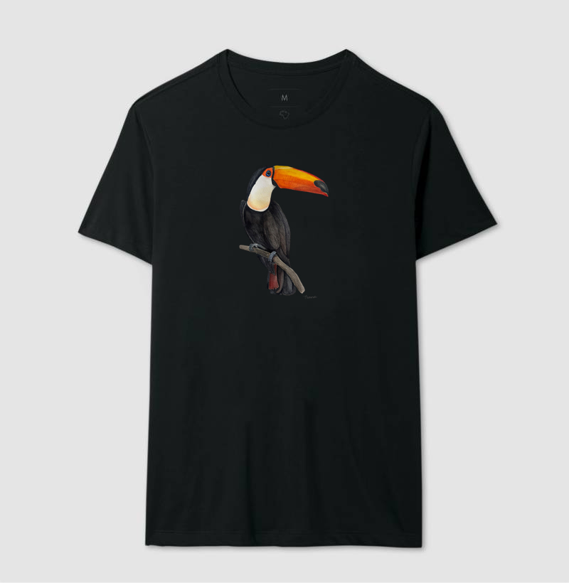 Camiseta Tucano Brasileiro em Aquarela – Arte por Taana - Imagem 2