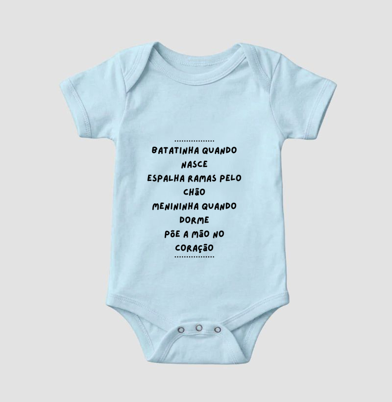 Body Infantil Batatinha - Letras Pretas - Body Infantil
