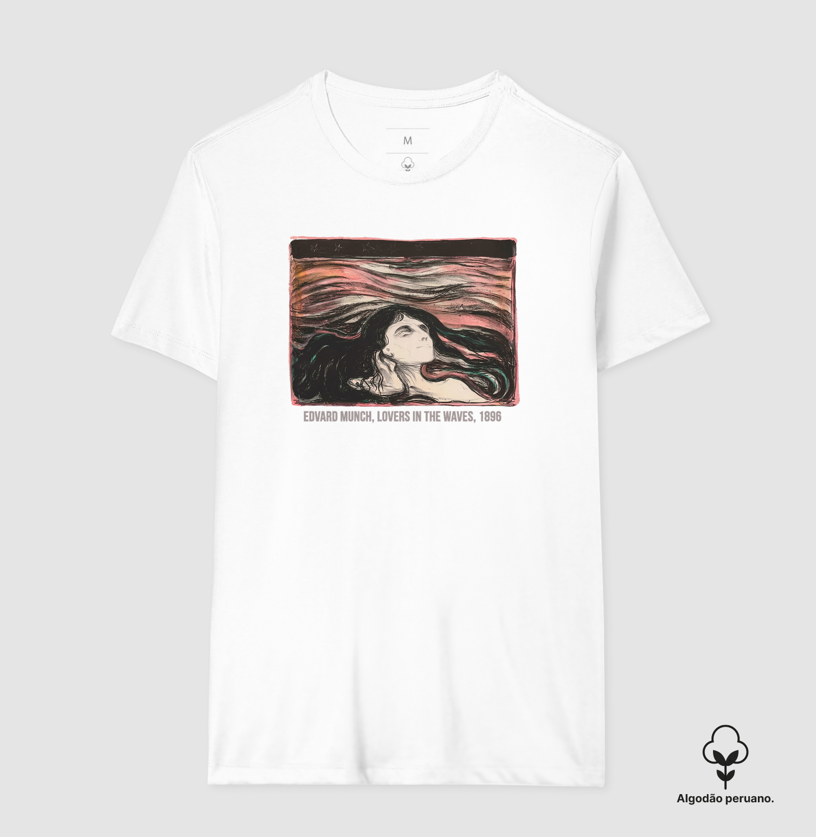 Camiseta Algodão Tanguis Peruano Lovers In The Waves Munch - Imagem 6