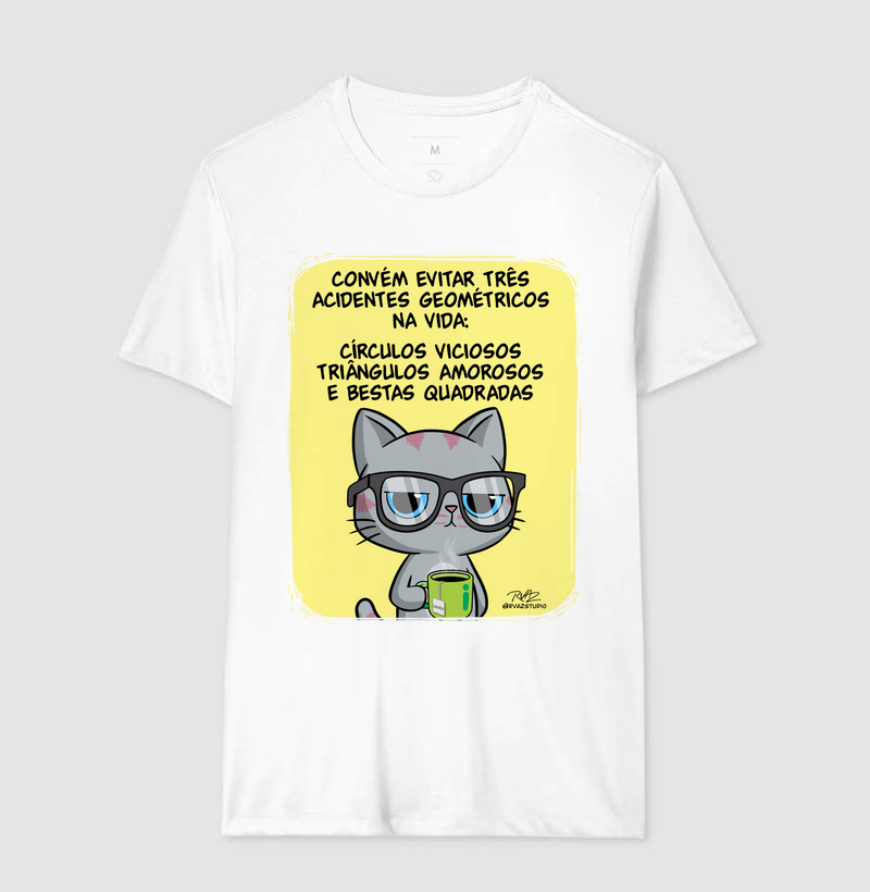 Camiseta Gato Sincero Geometria - Imagem 4
