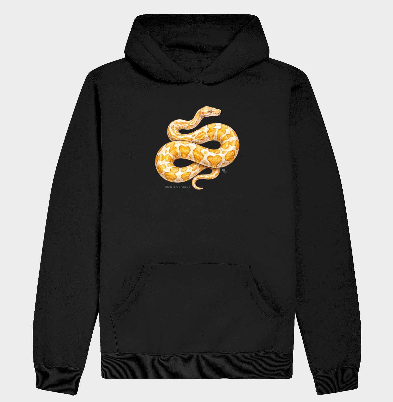 Répteis - Píton-bola albina - Moletom Hoodie - Imagem 4