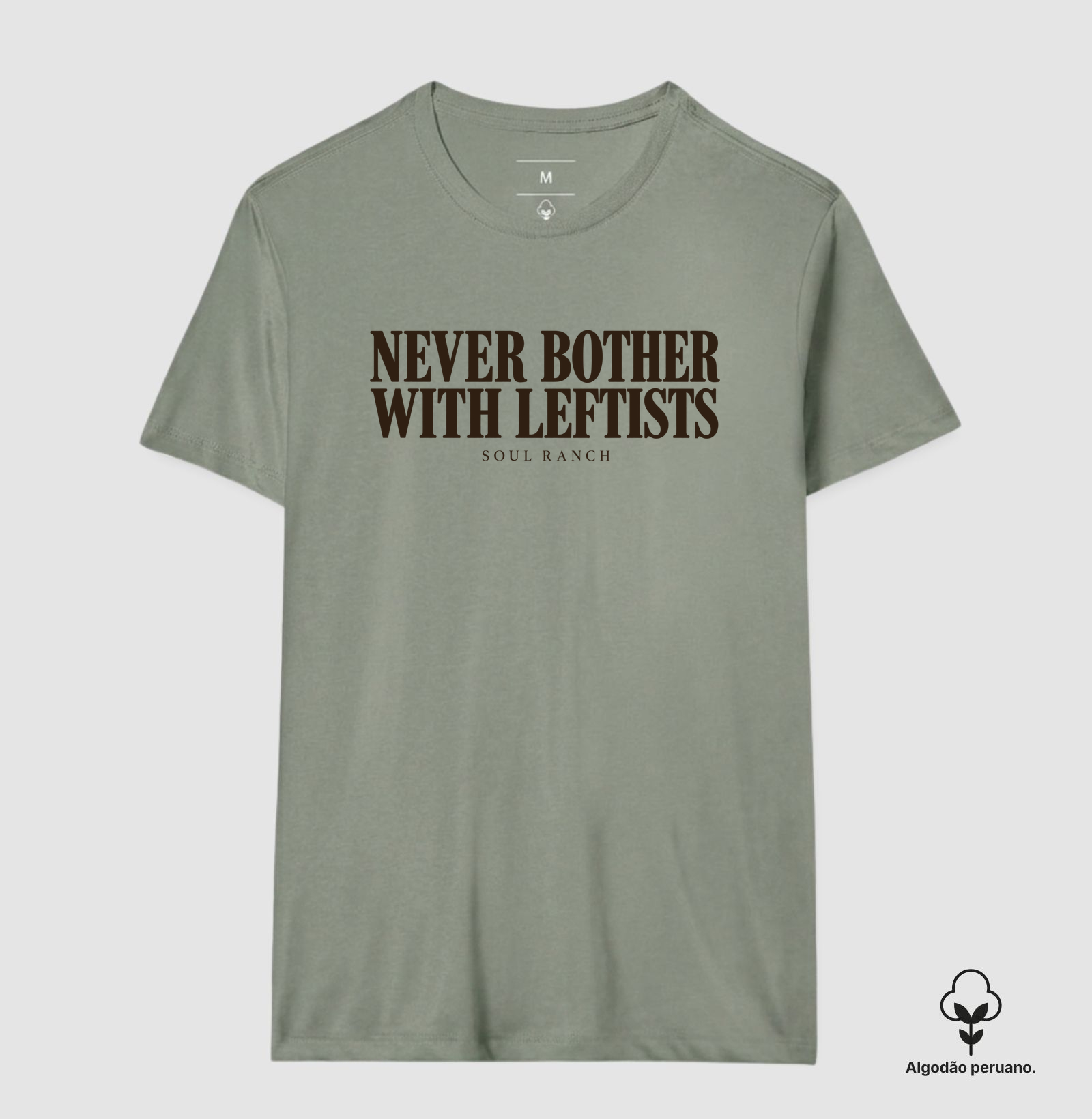 Camiseta em Algodão Peruano Never Bother with Leftists - Imagem 9