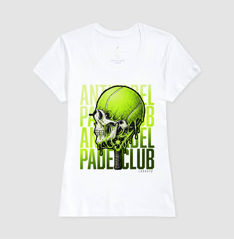 Camiseta Anti-Padel Caveira Verde - Imagem 5