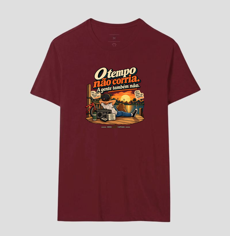 O TEMPO NÃO CORRIA. A GENTE TAMBÉM NÃO - Modo Capivara - Camiseta - Imagem 18