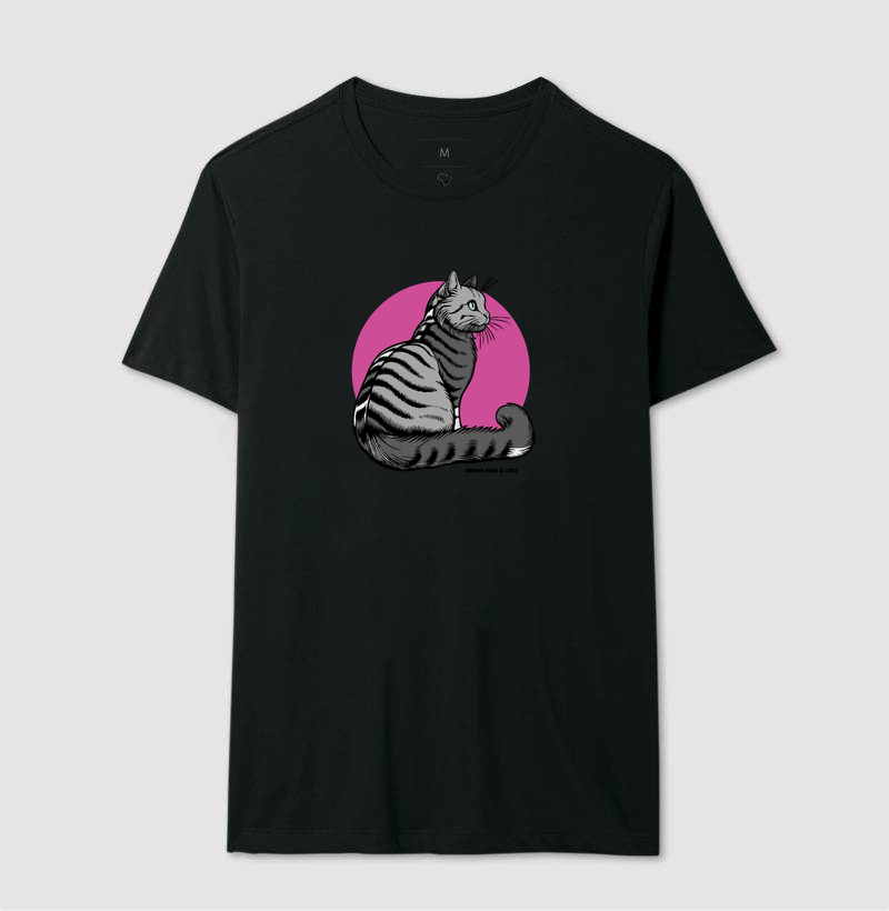 Gato cinza e fundo rosa - Imagem 3