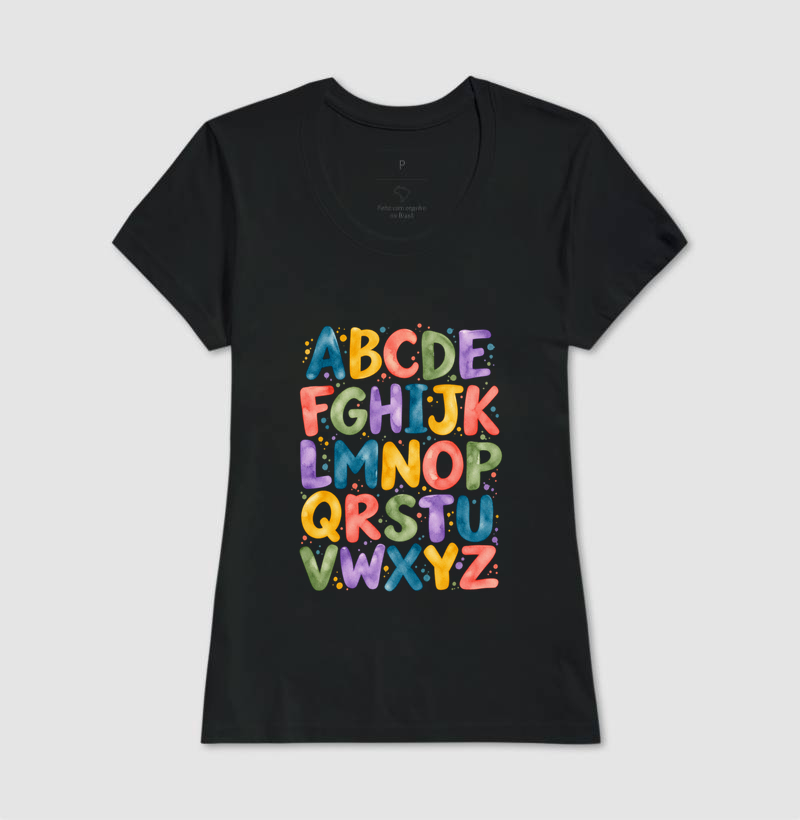 Camiseta Alfabeto em Cores - Imagem 6
