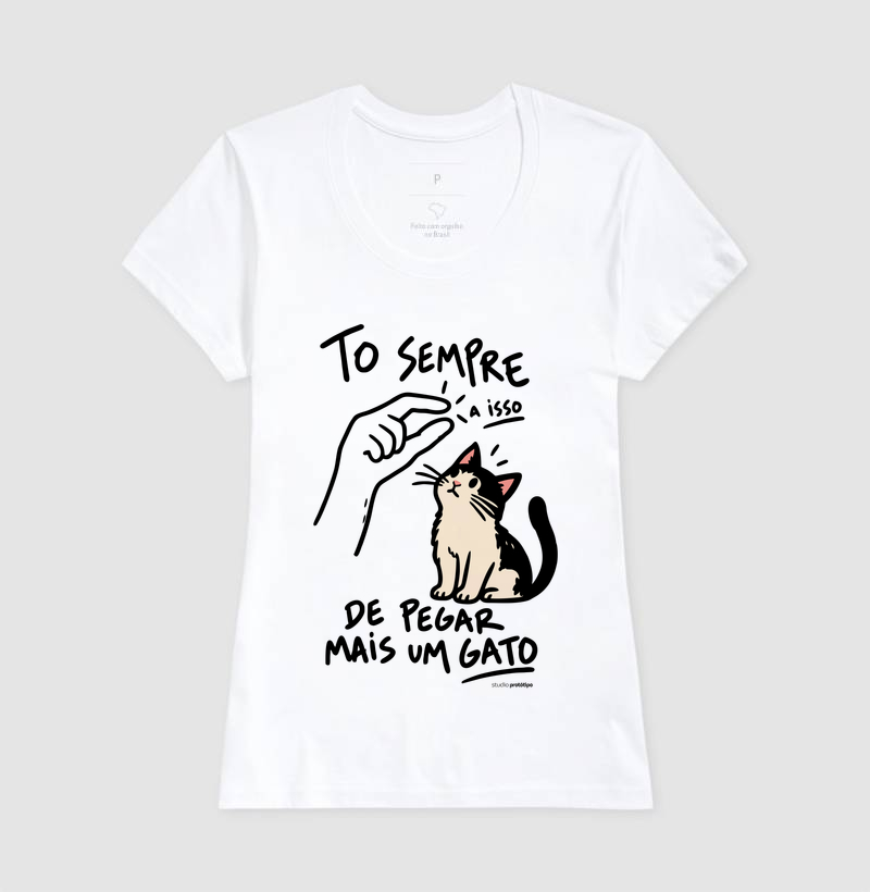 Camiseta Tô Sempre a Isso de Pegar Mais um Gato - Imagem 5