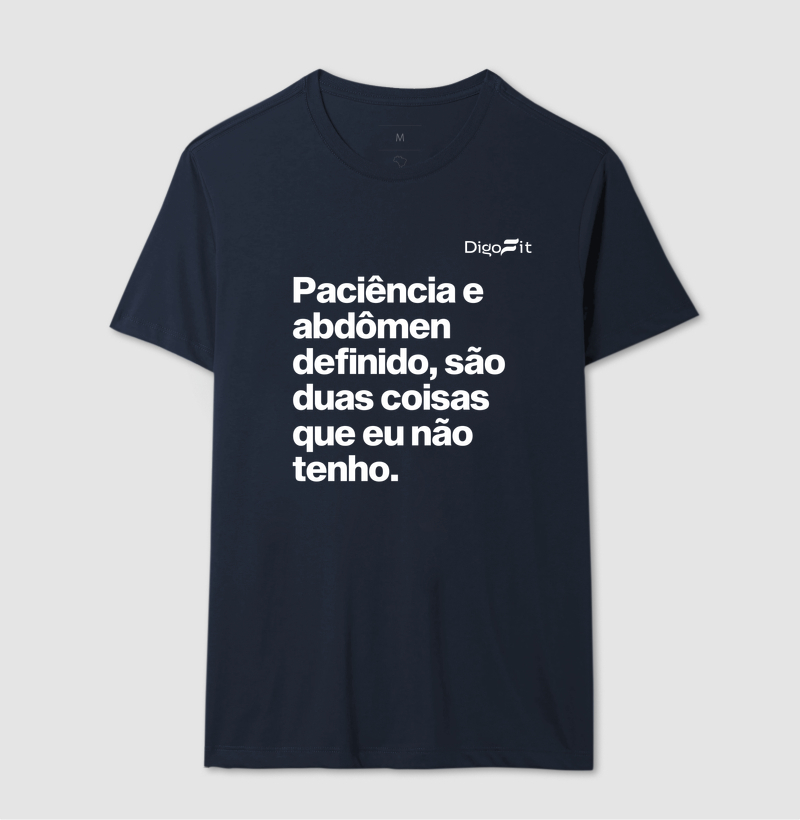 CAMISETA ACADEMIA PACIÊNCIA E ABDÔMEN DEFINIDO - Imagem 6